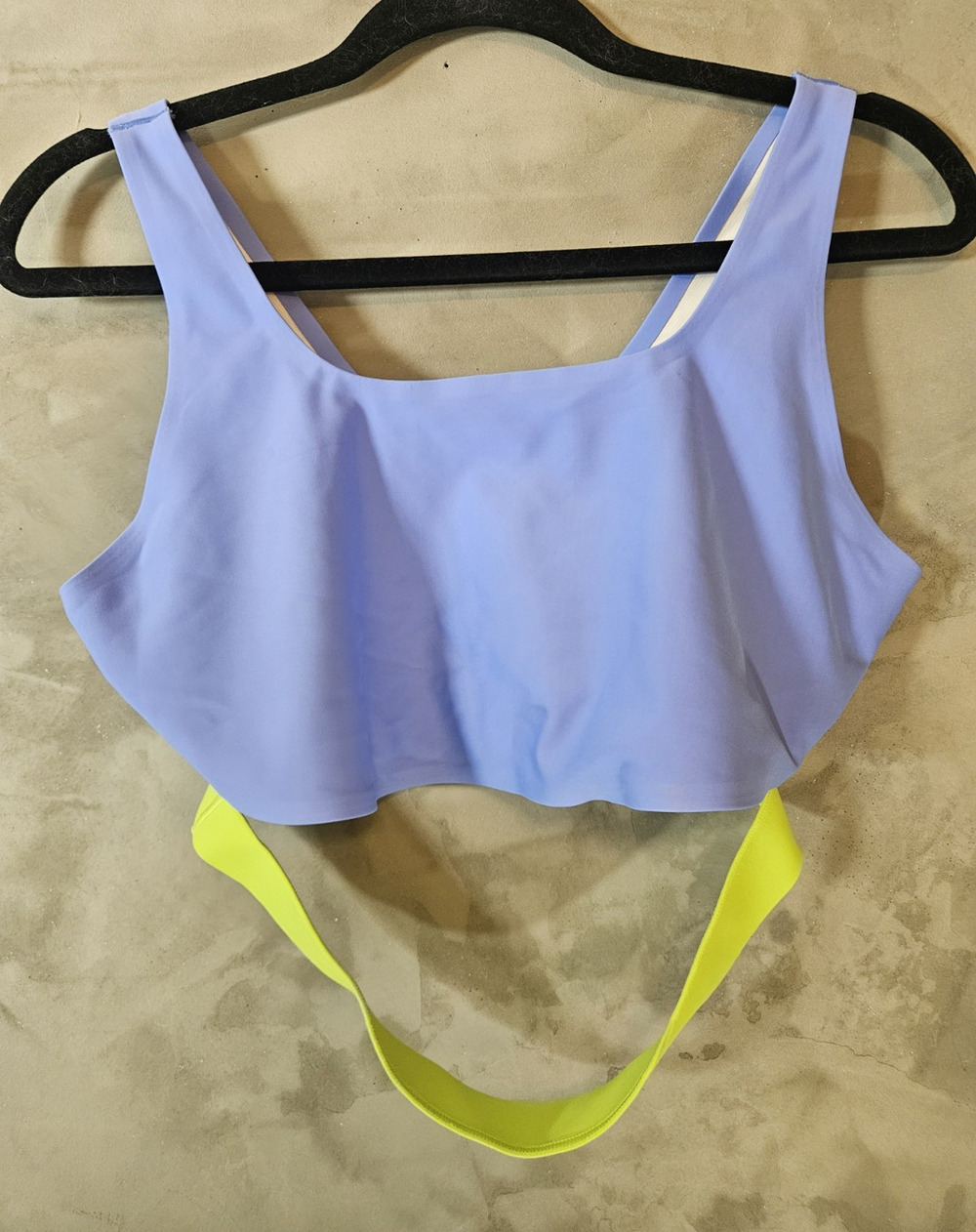 Parade Pullover Wireless Swim Top Solid Blue/Green Recycled Nylon Size 2